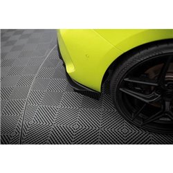 Maxton - Street Pro Lame Du Pare Chocs Arriere V.1 V.1 BMW 1 F40 M-Pack / M135i Noir-Rouge + Rabats Brillant