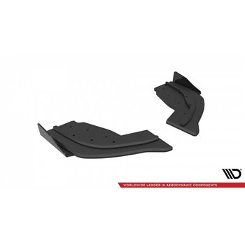 Maxton - Street Pro Lame Du Pare Chocs Arriere V.1 V.1 BMW 1 F40 M-Pack / M135i Noir-Rouge + Rabats Brillant