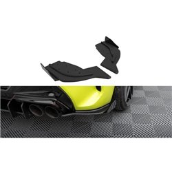 Maxton - Street Pro Lame Du Pare Chocs Arriere V.2 V.2 BMW 1 F40 M-Pack / M135i Noir + Rabats Brillant