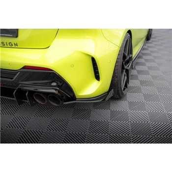Maxton - Street Pro Lame Du Pare Chocs Arriere V.2 V.2 BMW 1 F40 M-Pack / M135i Noir + Rabats Brillant 