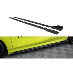 Maxton - Street Pro Rajouts Des Bas De Caisse BMW 1 M-Pack / M135i / 128ti F40 Noir + Rabats Brillant