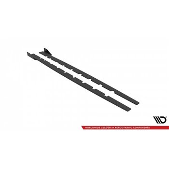 Maxton - Street Pro Rajouts Des Bas De Caisse BMW 1 M-Pack / M135i / 128ti F40 Noir + Rabats Brillant 