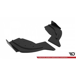 Maxton - Street Pro Lame Du Pare Chocs Arriere V.2 V.2 BMW 1 F40 M-Pack / M135i Noir-Rouge + Rabats Brillant
