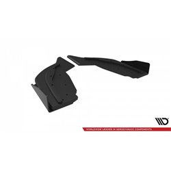 Maxton - Street Pro Lame Du Pare Chocs Arriere V.2 V.2 BMW 1 F40 M-Pack / M135i Noir-Rouge + Rabats Brillant