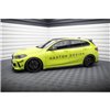 Maxton - Street Pro Rajouts Des Bas De Caisse BMW 1 M-Pack / M135i / 128ti F40 Noir-Rouge + Rabats Brillant