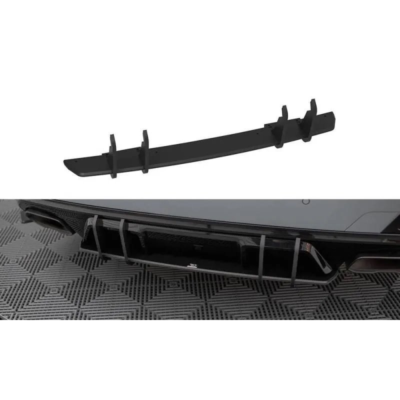 Maxton - Street Pro Central Diffuseur Arriere BMW 4 Gran Coupe M440i G26 Noir-Rouge