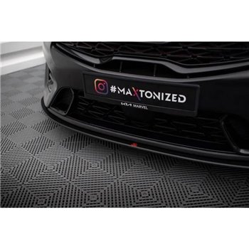 Maxton - Street Pro Lame Du Pare-Chocs Avant Kia Proceed GT Mk3 Facelift / Ceed GT / GT - Line Mk1 Facelift Noir-Rouge