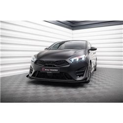 Maxton - Street Pro Lame Du Pare-Chocs Avant Kia Proceed GT Mk3 Facelift / Ceed GT / GT - Line Mk1 Facelift Noir + Rabats Brilla