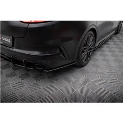 Maxton - Street Pro Lame Du Pare Chocs Arriere Kia Proceed GT Mk1 Facelift Noir-Rouge