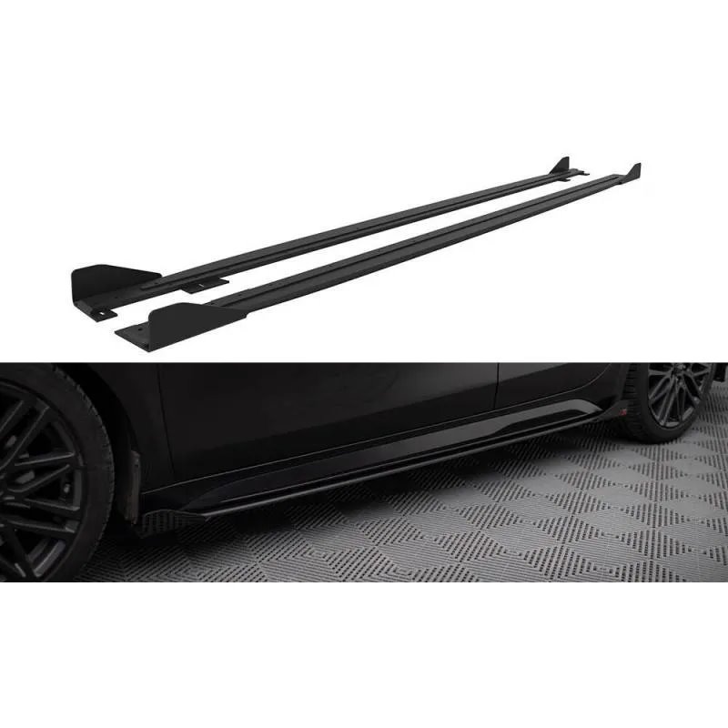 Maxton - Street Pro Rajouts Des Bas De Caisse Kia Proceed GT / GT-Line Mk1 Facelift / Ceed GT Mk3 Facelift Noir-Rouge + Rabats B