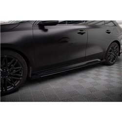 Maxton - Street Pro Rajouts Des Bas De Caisse Kia Proceed GT / GT-Line Mk1 Facelift / Ceed GT Mk3 Facelift Noir-Rouge + Rabats B