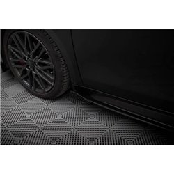 Maxton - Street Pro Rajouts Des Bas De Caisse Kia Proceed GT / GT-Line Mk1 Facelift / Ceed GT Mk3 Facelift Noir-Rouge + Rabats B