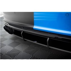 Maxton - Street Pro Central Diffuseur Arriere Audi TT S 8S Facelift Noir-Rouge