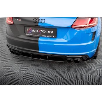 Maxton - Street Pro Central Diffuseur Arriere Audi TT S 8S Facelift Noir-Rouge