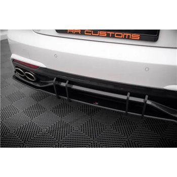 Maxton - Street Pro Central Diffuseur Arriere Kia Stinger Mk1 Noir-Rouge
