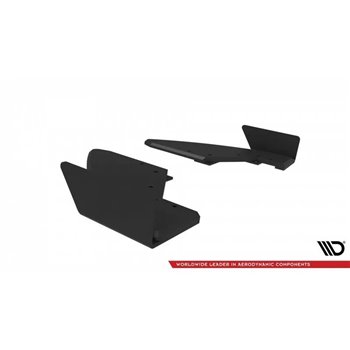 Maxton - Street Pro Lame Du Pare Chocs Arriere Audi TT S 8S Facelift Noir-Rouge + Rabats Brillant