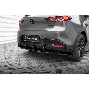 Maxton - Street Pro Central Diffuseur Arriere Mazda 3 Mk4 Noir-Rouge
