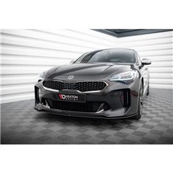 Maxton - Street Pro Lame Du Pare-Chocs Avant Kia Stinger GT / GT-Line / Standard Mk1 Noir-Rouge