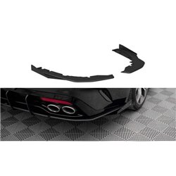 Maxton - Street Pro Lame Du Pare Chocs Arriere Kia Stinger GT / GT-Line Mk1 Noir + Rabats Brillant
