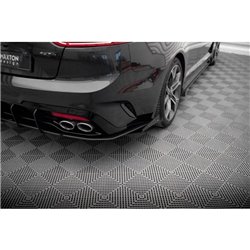 Maxton - Street Pro Lame Du Pare Chocs Arriere Kia Stinger GT / GT-Line Mk1 Noir + Rabats Brillant 