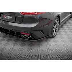 Maxton - Street Pro Lame Du Pare Chocs Arriere Kia Stinger GT / GT-Line Mk1 Noir-Rouge