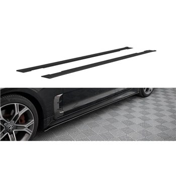 Maxton - Street Pro Rajouts Des Bas De Caisse Kia Stinger GT / GT-Line / Standard Mk1 Noir-Rouge
