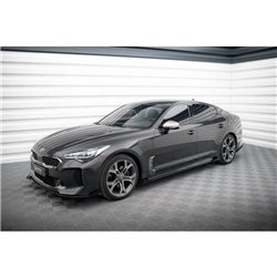 Maxton - Street Pro Rajouts Des Bas De Caisse Kia Stinger GT / GT-Line / Standard Mk1 Noir + Rabats Brillant 