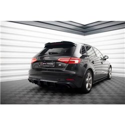 Maxton - Diffuseur Arrière Complet Audi A3 Sportback 8V Facelift (Version avec embout d'échappement d'un seul côté) 