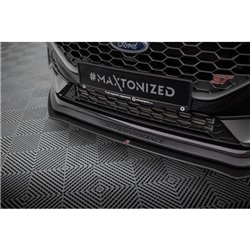 Maxton - Street Pro Lame Du Pare-Chocs Avant Ford Fiesta ST Mk8 Facelift Noir-Rouge