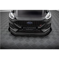 Maxton - Street Pro Lame Du Pare-Chocs Avant Ford Fiesta ST Mk8 Facelift Noir + Rabats Brillant 