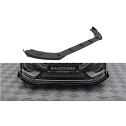 Maxton - Street Pro Lame Du Pare-Chocs Avant Ford Fiesta ST Mk8 Facelift Noir-Rouge + Rabats Brillant