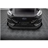 Maxton - Street Pro Lame Du Pare-Chocs Avant Ford Fiesta ST Mk8 Facelift Noir-Rouge + Rabats Brillant