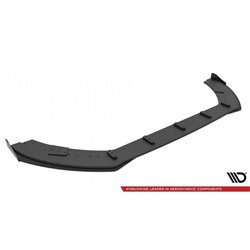 Maxton - Street Pro Lame Du Pare-Chocs Avant Ford Fiesta ST Mk8 Facelift Noir-Rouge + Rabats Brillant