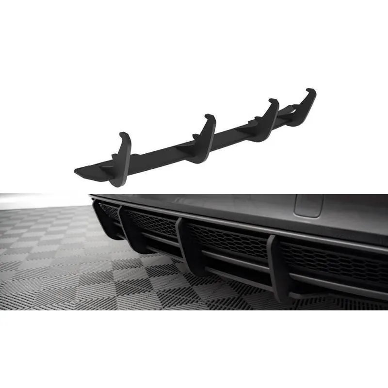 Maxton - Street Pro Central Diffuseur Arriere Audi A4 S-Line B8 Facelift Rouge