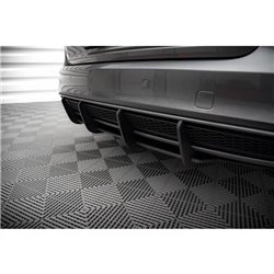 Maxton - Street Pro Central Diffuseur Arriere Audi A4 S-Line B8 Facelift Noir-Rouge
