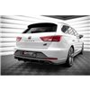 Maxton - Street Pro Central Diffuseur Arriere Seat Leon Cupra Sportstourer Mk3 Noir-Rouge