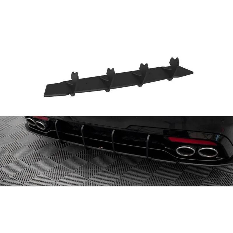 Maxton - Street Pro Central Diffuseur Arriere V.1 Kia Stinger GT / GT-Line Mk1 Noir-Rouge