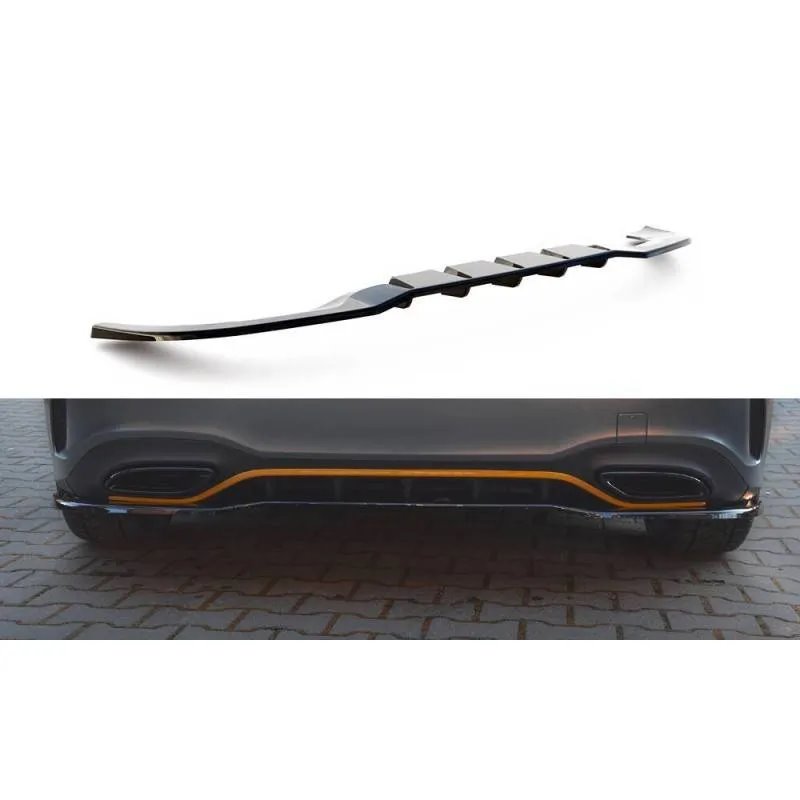 Maxton - Arriere Splitter (avec une barre verticale) Mercedes-Benz A Hatchback AMG Line W177