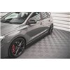 Maxton - Street Pro Rajouts Des Bas De Caisse V.2 Hyundai I30 N / N-Line Hatchback / Fastback Mk3 / Mk3 Facelift Noir-Rouge