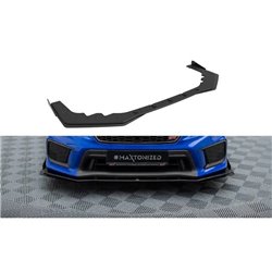 Maxton - Street Pro Lame Du Pare-Chocs Avant Subaru WRX STI Mk1 Facelift Noir-Rouge + Rabats Brillant