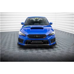 Maxton - Street Pro Lame Du Pare-Chocs Avant Subaru WRX STI Mk1 Facelift Noir-Rouge + Rabats Brillant