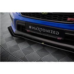 Maxton - Street Pro Lame Du Pare-Chocs Avant Subaru WRX STI Mk1 Facelift Noir-Rouge + Rabats Brillant