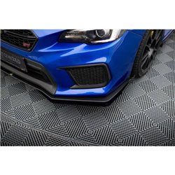 Maxton - Street Pro Lame Du Pare-Chocs Avant Subaru WRX STI Mk1 Facelift Noir-Rouge + Rabats Brillant