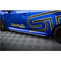 Maxton - Street Pro Rajouts Des Bas De Caisse Subaru WRX STI Mk1 Noir + Rabats Brillant 