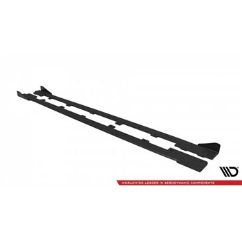 Maxton - Street Pro Rajouts Des Bas De Caisse Subaru WRX STI Mk1 Noir + Rabats Brillant 