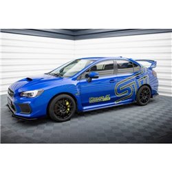 Maxton - Street Pro Rajouts Des Bas De Caisse Subaru WRX STI Mk1 Noir-Rouge + Rabats Brillant