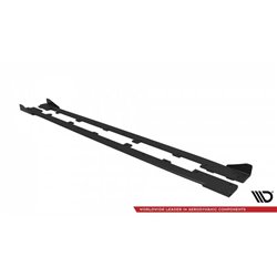 Maxton - Street Pro Rajouts Des Bas De Caisse Subaru WRX STI Mk1 Noir-Rouge + Rabats Brillant