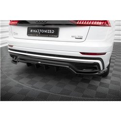 Maxton - Arriere Lame (avec une barre verticale) Audi Q8 S-Line Mk1 
