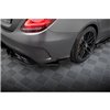 Maxton - Street Pro Lame Du Pare Chocs Arriere Mercedes-AMG C63 Sedan / Estate W205 Facelift Noir-Rouge + Rabats Brillant