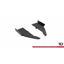 Maxton - Street Pro Lame Du Pare Chocs Arriere Mercedes-AMG C63 Sedan / Estate W205 Facelift Noir-Rouge + Rabats Brillant